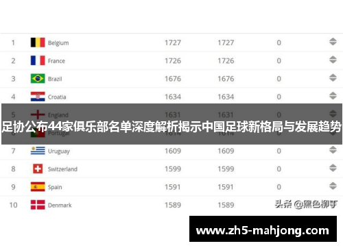 足协公布44家俱乐部名单深度解析揭示中国足球新格局与发展趋势